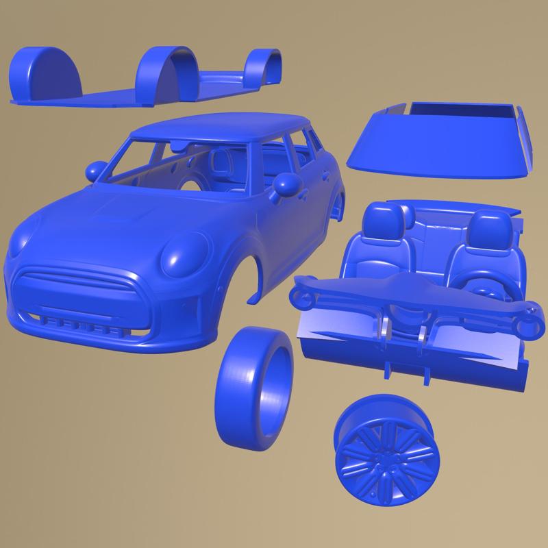 Mini Cooper 5-Door 2022 PRINTABLE CAR IN SEPARATE PARTS