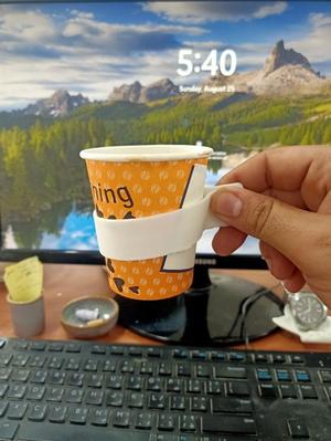 paper cup reusable handle