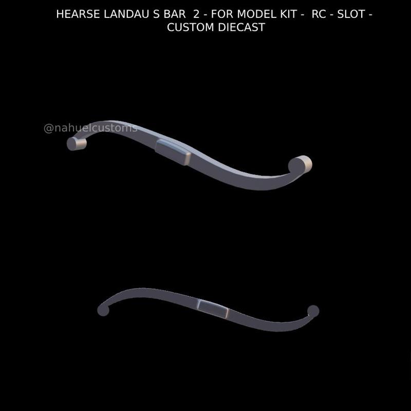 HEARSE LANDAU S BAR 2 - FOR MODEL KIT - RC - SLOT - CUSTOM DIECAST