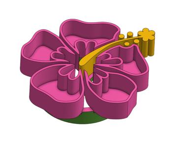 HIBISCUS JEWERLY ORGANIZER FIVE SECTIONS