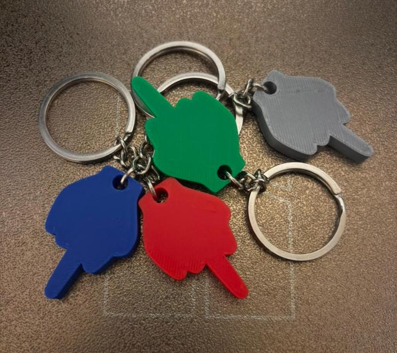 Middle finger keychain - a playful joke