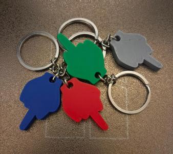 Middle finger keychain - a playful joke