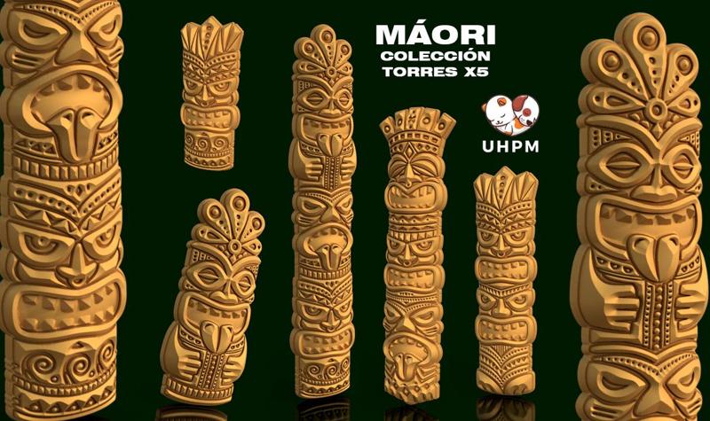 Tiki Totems Aotearoa X5