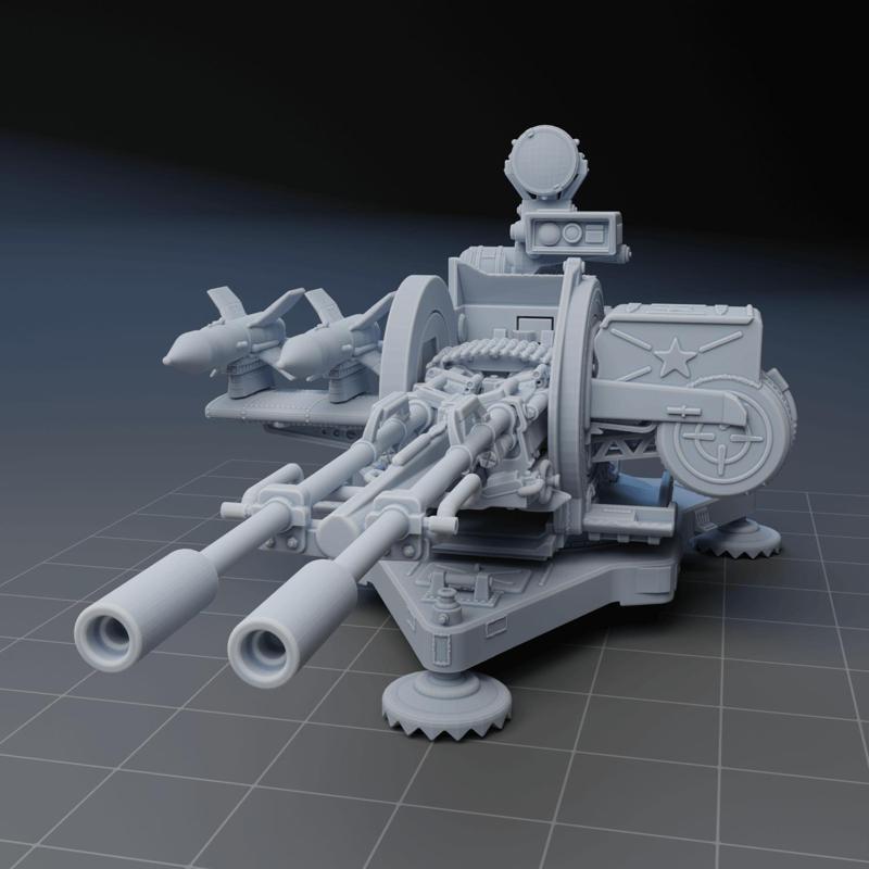 FREE 1/35 SCALE MODEL — FIRE SUPPORT SYSTEM ZU-23-2 ATAC.M2 TREMOR (v.2)