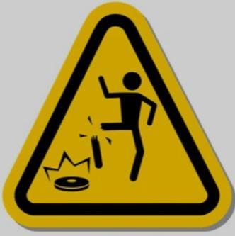 Lightbox sign of mined areas