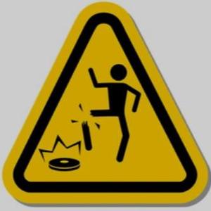 Lightbox sign of mined areas