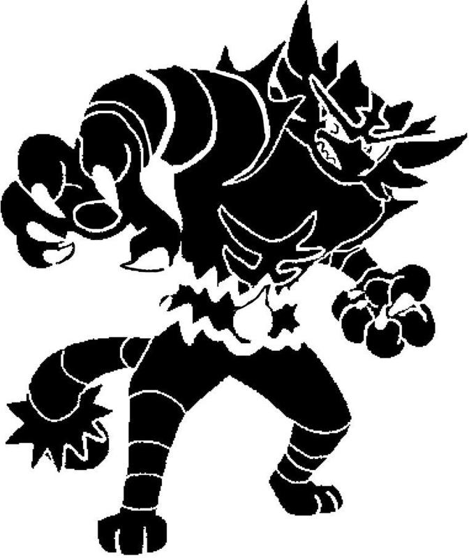 Incineroar Stencil
