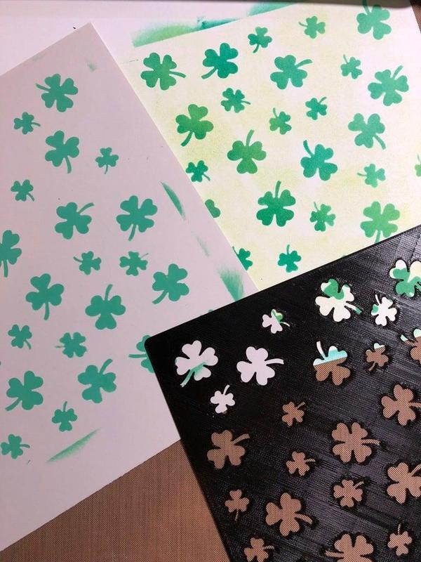 Stencil - Clovers!