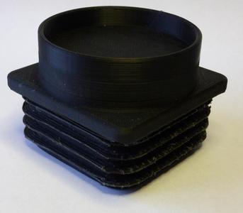 Square tube end caps 60mm for raized table