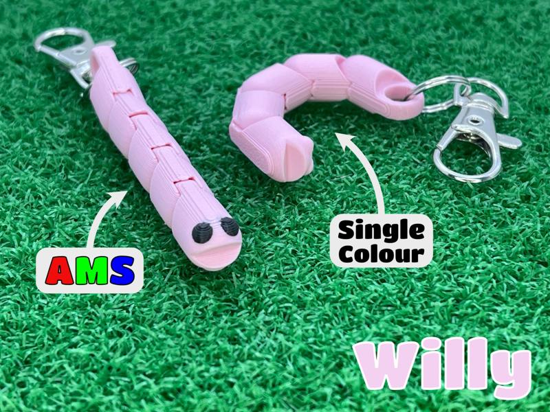 Willy - Articulated Fidget Toy & Keychain