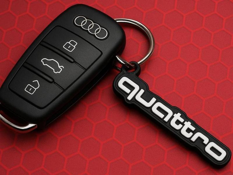Audi quattro keychain
