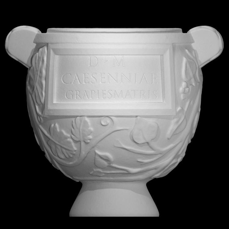 Roman Cinerary Urn inscribed for Caesennia Grapte