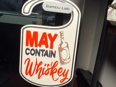 MAY CONTAIN WHISKEY DOOR HANGER