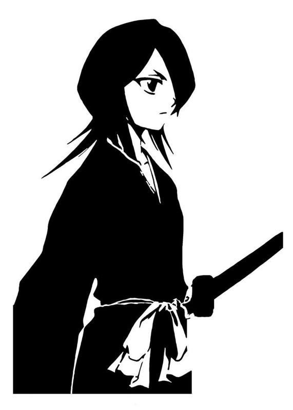 Rukia Kuchiki stencil