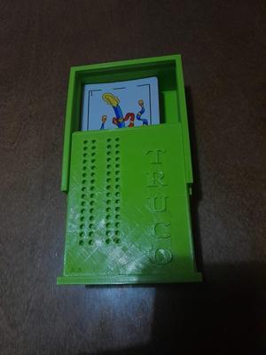 box of trick cards with notepad