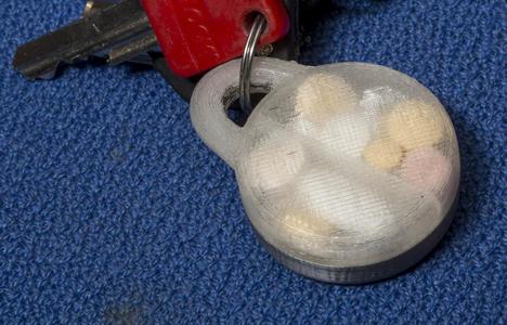 Emergency Pill Box for Keyring keychain