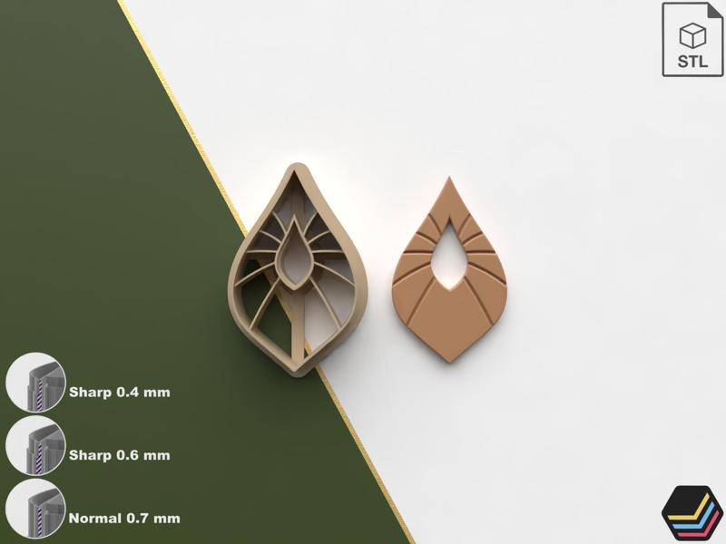 Polymer clay cutters Moroccan 007 | 7 Size 3 Cutter Versions | Digital files for 3D printing