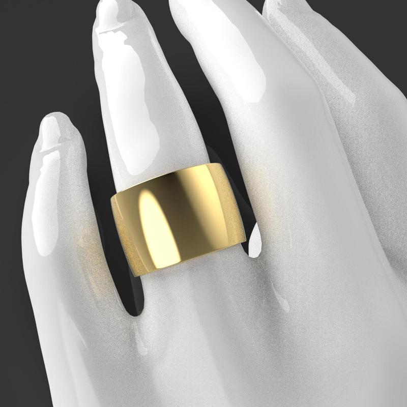 comfort WEDDING ring 14mm Printable jewelry STL 7 US sizes