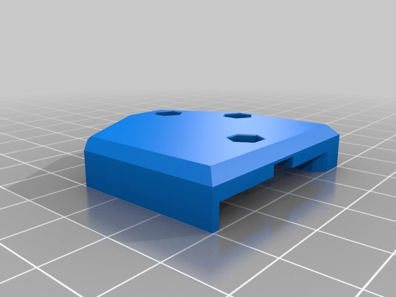 Prusa i3 Mk3 angled heatbed cable cover - enlarged bore