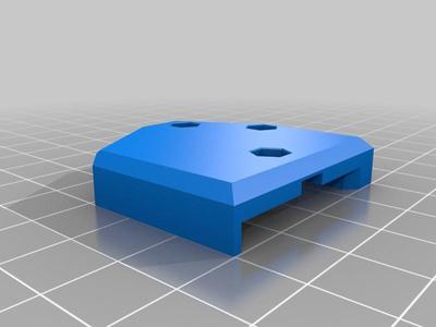 Prusa i3 Mk3 angled heatbed cable cover - enlarged bore
