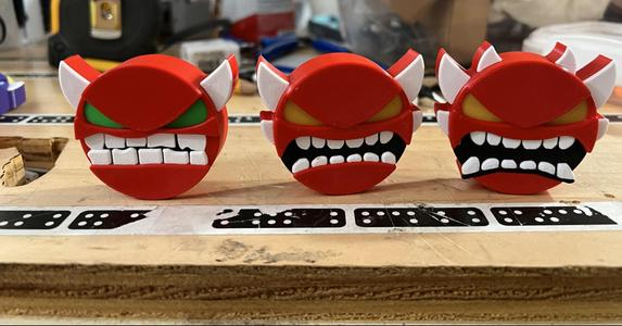 Difficulty faces of geometry dash game