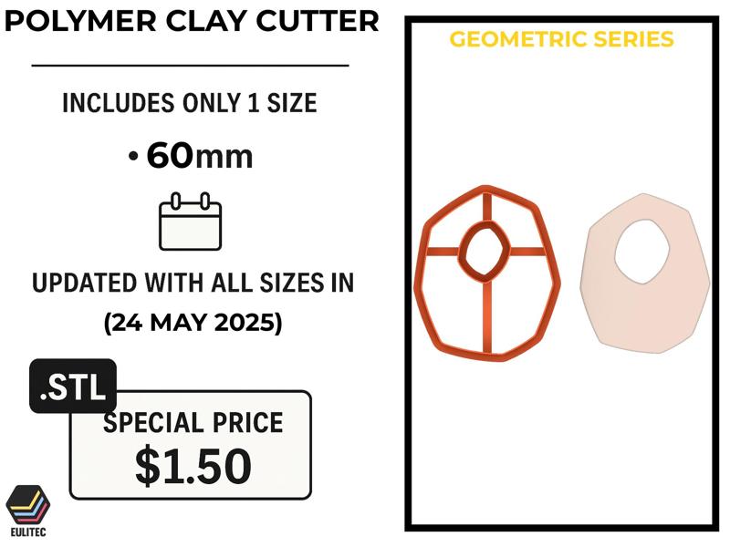 Polymer Clay Cutter STL | 3D Print File | One Size Only