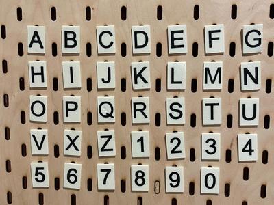 Skadis Letters and numbers for ikea pegboard