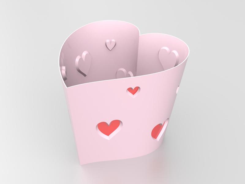 Heart-shaped Vase / Planter / Container