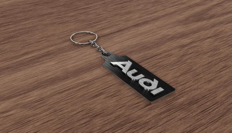 Audi text keychain