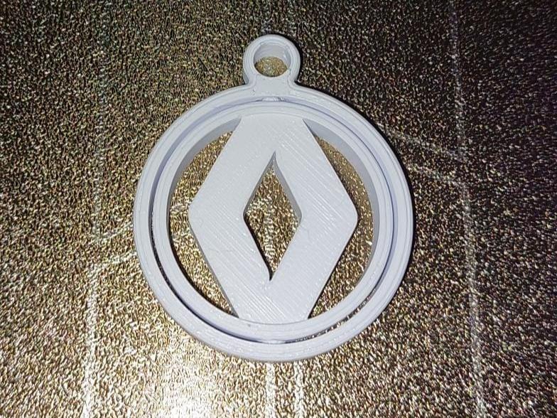 Renault Old Logo Gyro Keychain gimbal 1992 - 2021