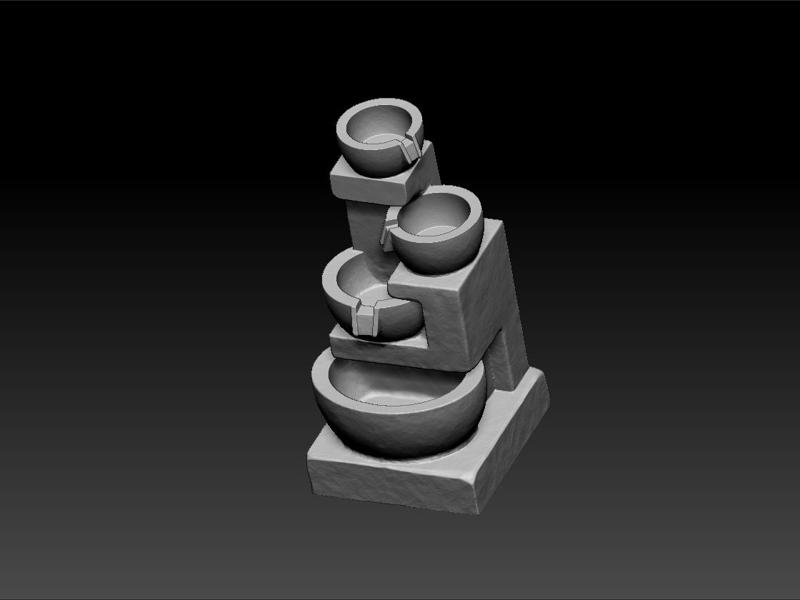 Water fountain 3d model for 3d print