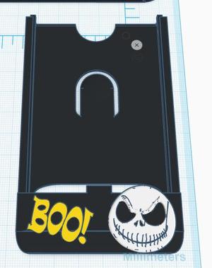 Boo Skeleton badge holder add on