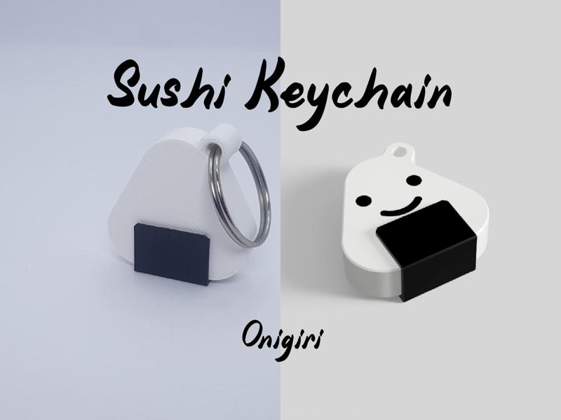 Sushi keychain - Onigiri