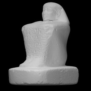 Inscribed block statue