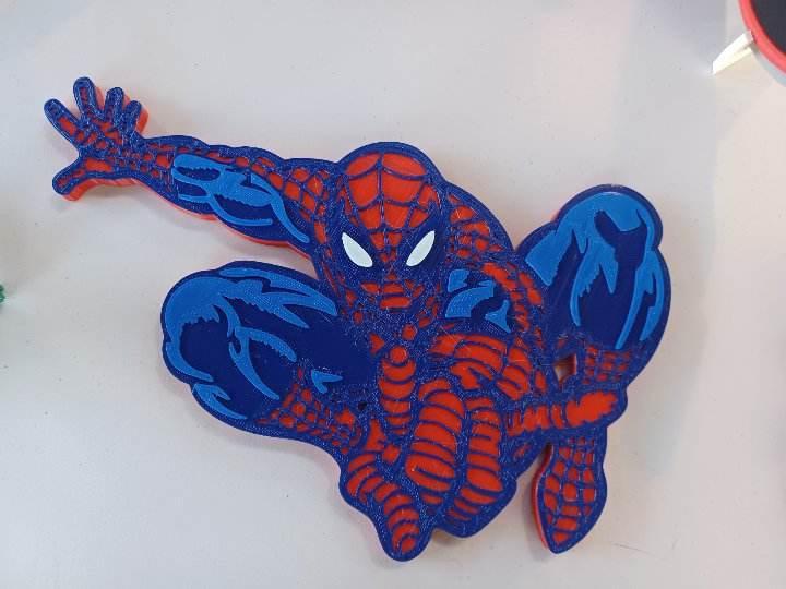 Spiderman Wall Art - Dynamic pose - Keyhole in Back