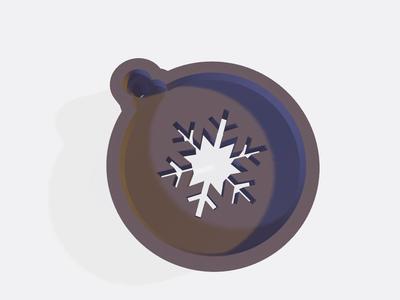 Keychain snowflake decoration