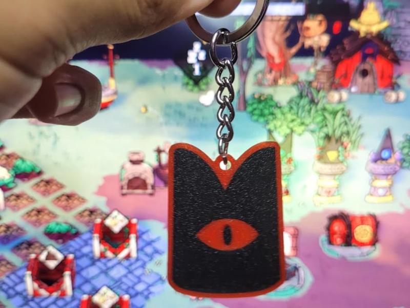 Cult of The Lamb Red Crown Keychain