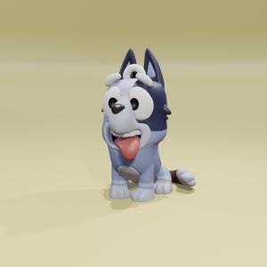 Bluey | Sock sitting and happy | Key-ring pendant