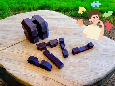Burr Puzzle Cube 3D Brain Teaser