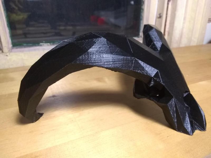 Low polygon ram skull