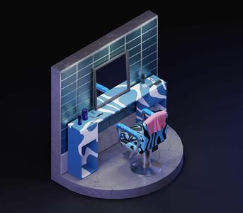 Barber Diorama