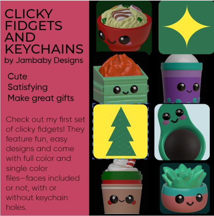 Clicky Fidgets and Keychains Collection 1