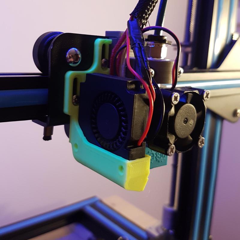 cr10s v6 and volcano clone adjustable 4010 fan mount