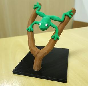 Frog on branches - multi-color