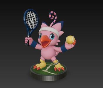 biyomon digimon sport tennis