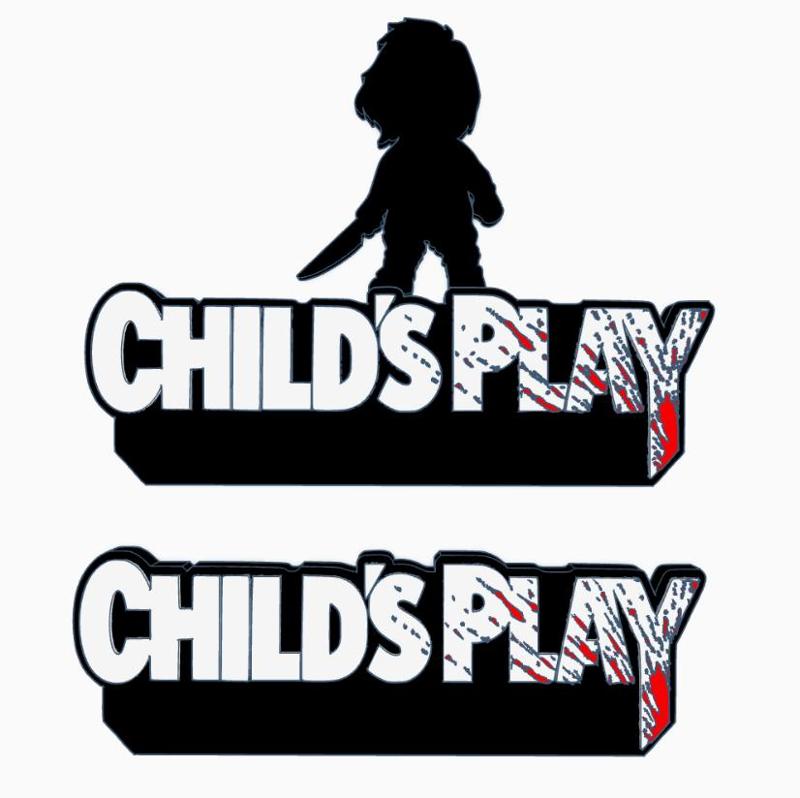 CHILD'S PLAY (CHUCKY SILHOUETTE V2) Logo Display by MANIACMANCAVE3D