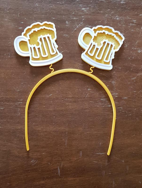 Beer Mug Bobblehead Hairband