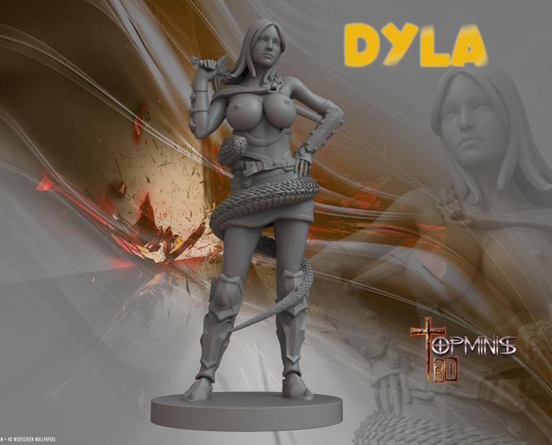 GUERRERA DESNUDA  PARA JUEGOS DE ROLL TABLETOP RPG