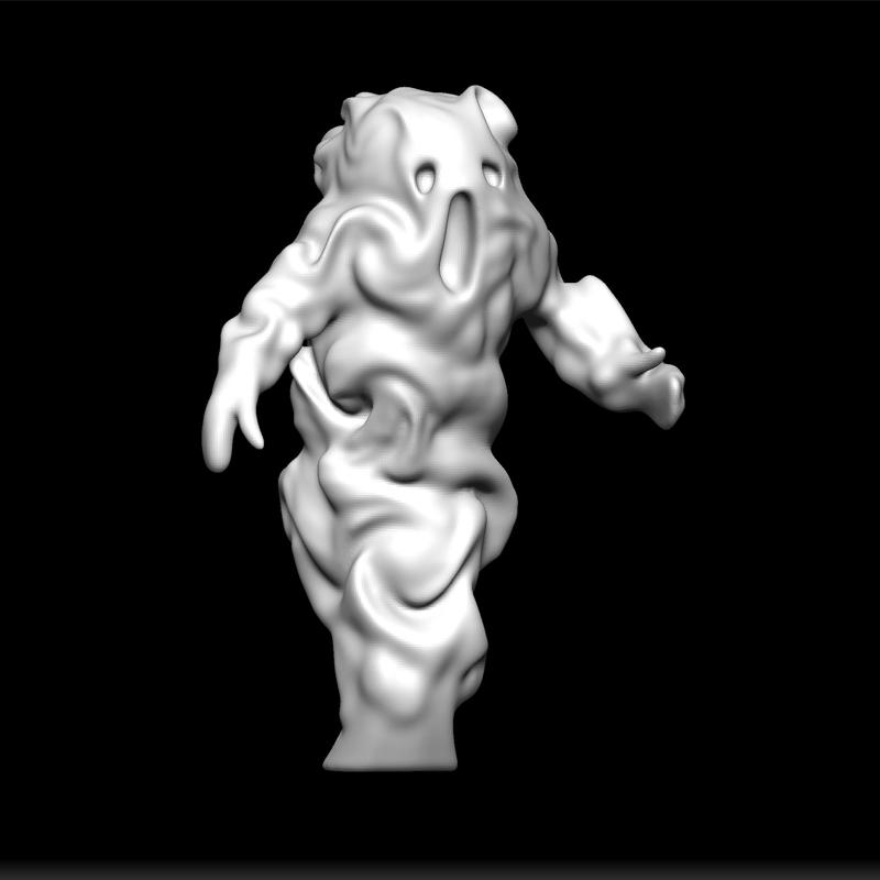 Ghost Monster Model - Spooky Phantom STL - Ethereal Being Print - Horror Character Design - Supernatural Creature Files