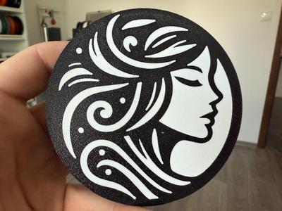 Hairy woman coaster